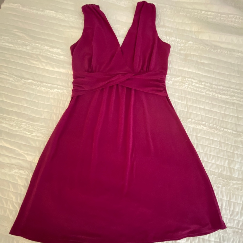 Ruched mini empire dress.